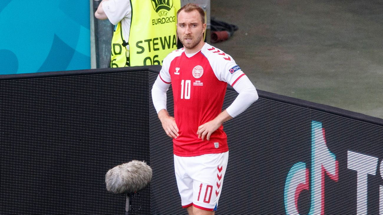Christian Eriksen en su último partido con Dinamarca