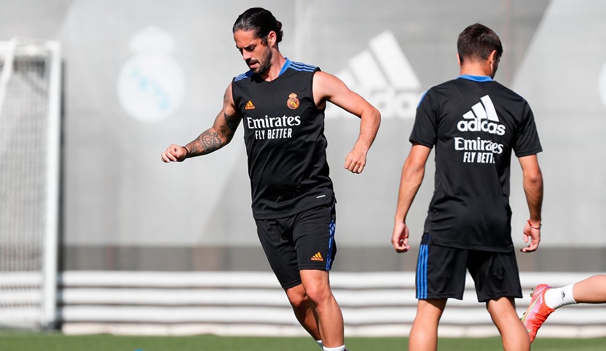 Isco Alarcón en un entrenamiento con el Madrid / Imagen: Twitter Oficial Real Madrid