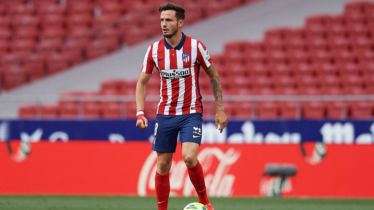 Saúl Ñíguez in a party of the Athletic