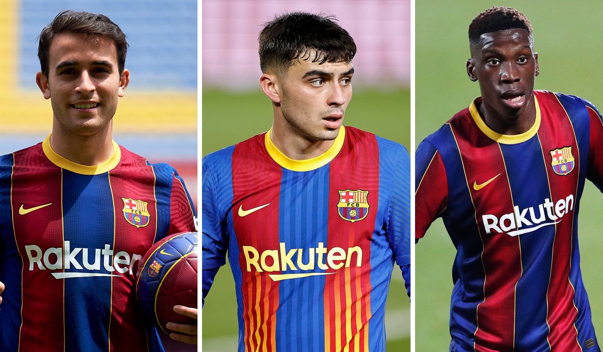 Eric García, Pedri González and Ilaix Moriba, players of the Barça nominated to the Golden Boy