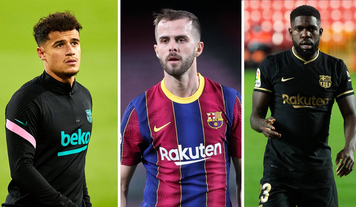 Coutinho, Pjanic and Umtiti, players of the Barça