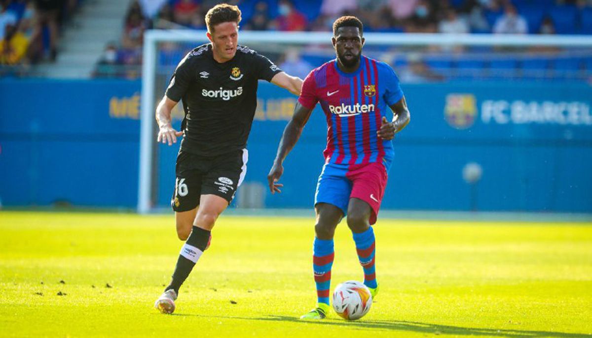 Umtiti en el Barça-Nàstic de pretemporada