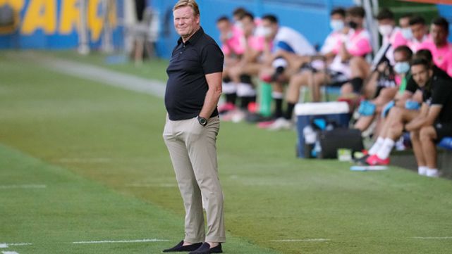 Koeman satisfecho por el trabajo de los jóvenes en la goleada al Nàstic