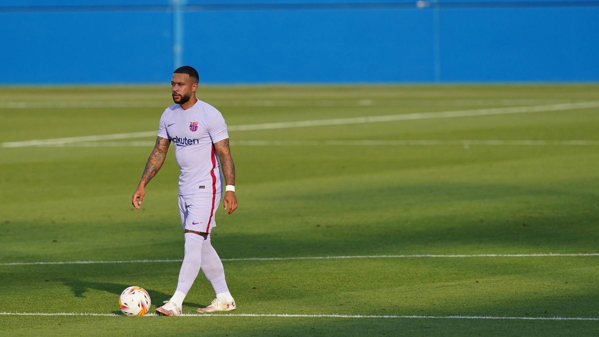 Memphis Depay During the Barça-Girona