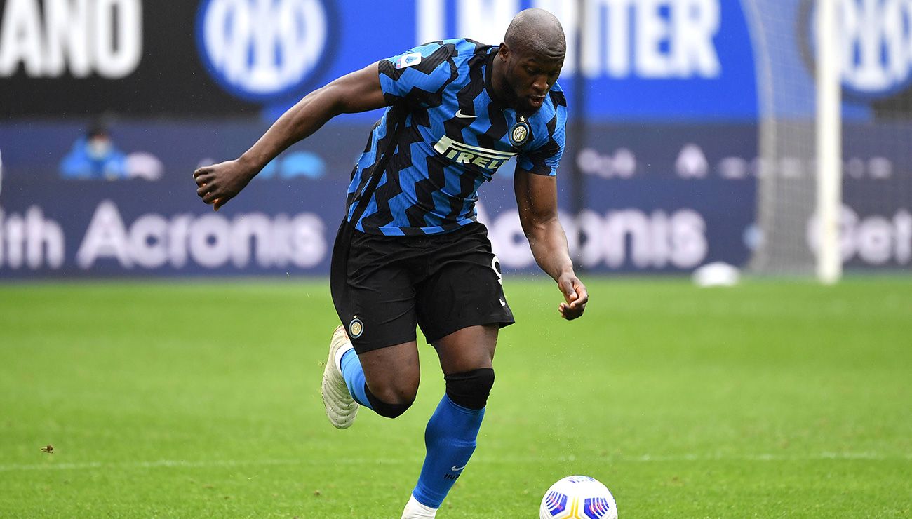 Romelo Lukaku en un partido con el Inter