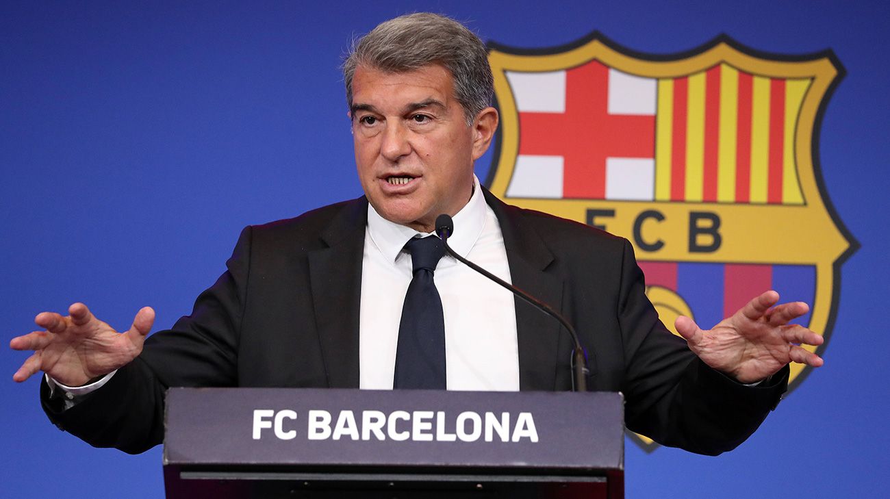 Joan Laporta en un acto del Barça