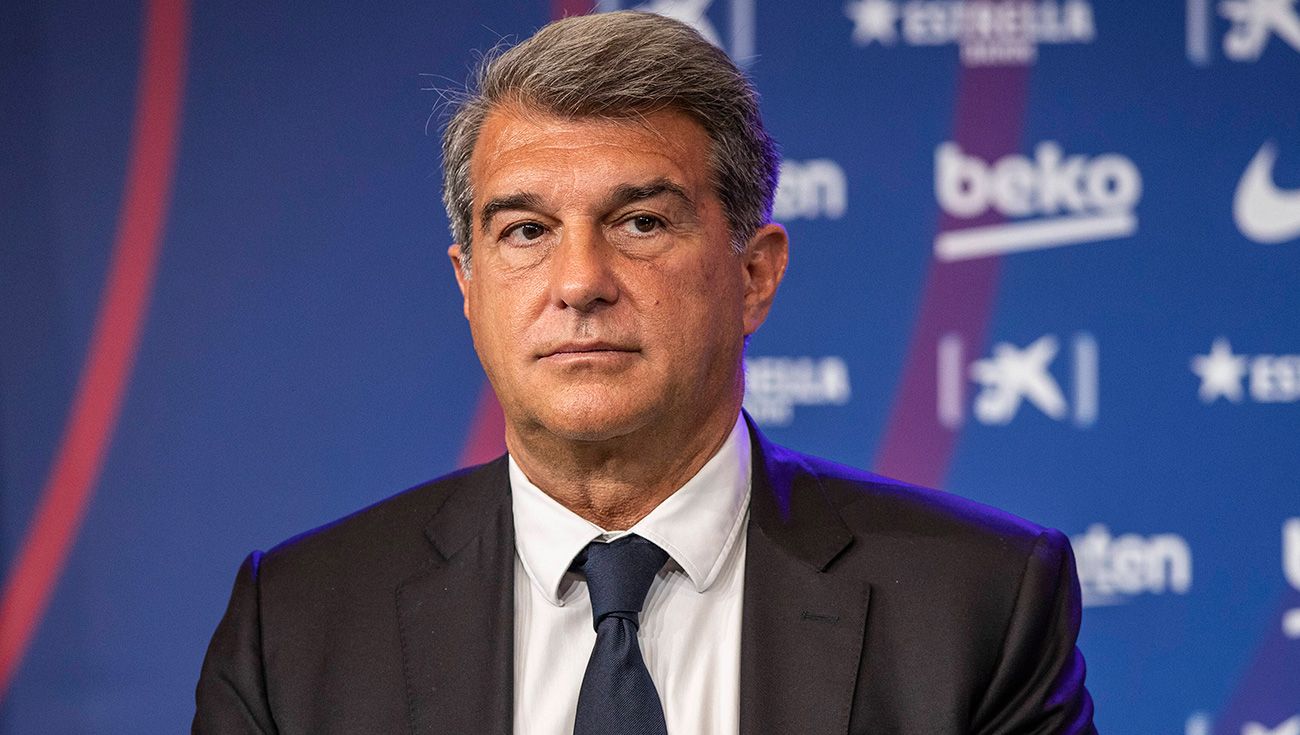 Joan Laporta en un acto del Barça