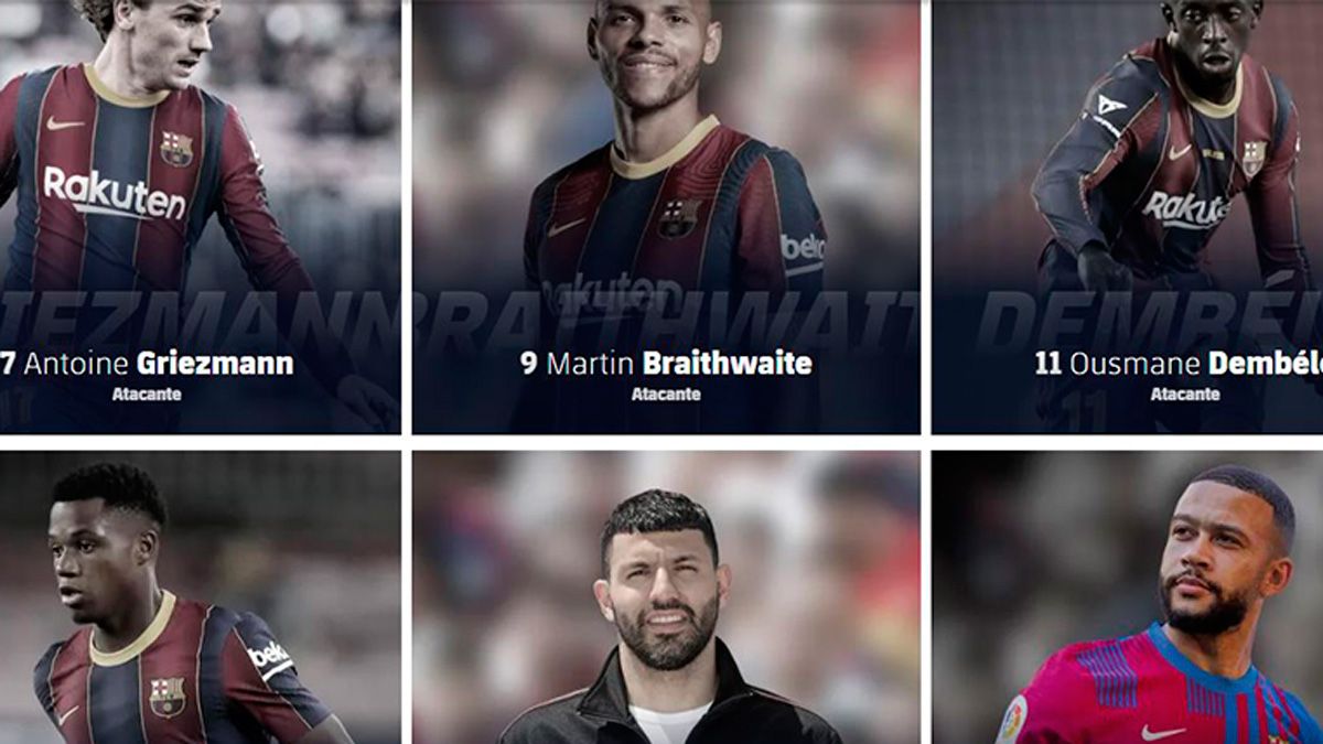 Capture of the official web of the Barça