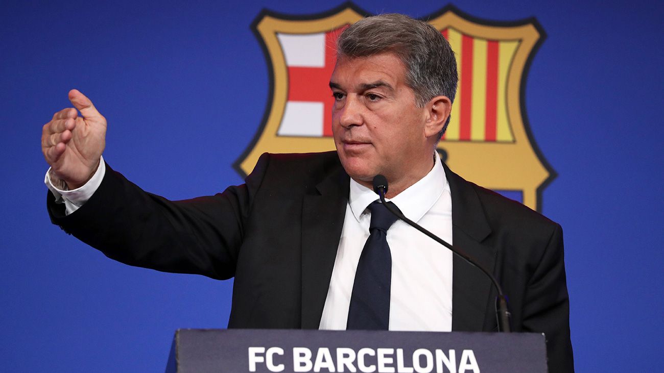 Joan Laporta se queja en rueda de prensa