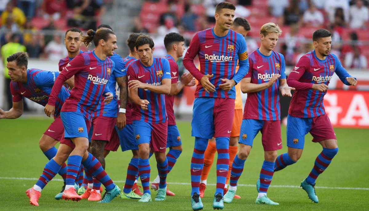 Jugadores del Barça durante un partido