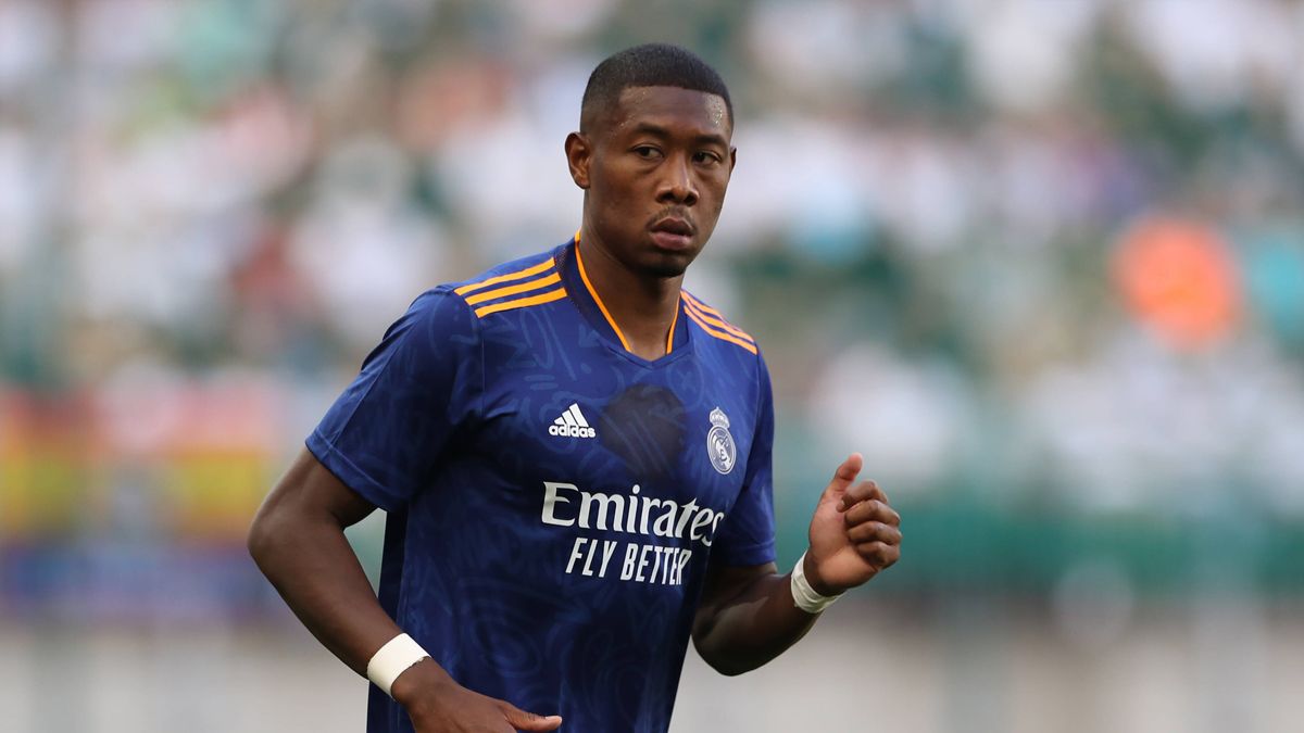 David Alaba durante un partido de pretemporada del Real Madrid