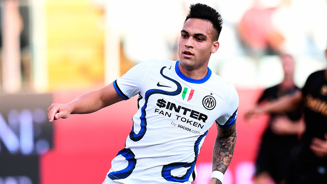 Lautaro Martínez in a party of pre-season with the Inter