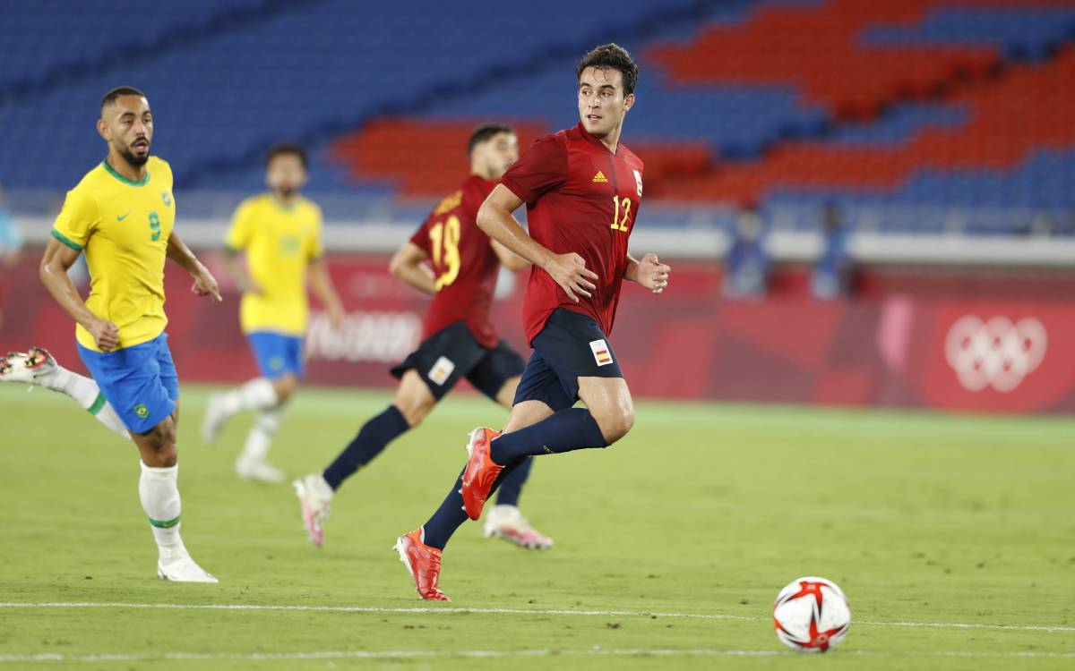 Eric Garcia, durante la final del Toeneo Olímpico de Fútbol Masculino