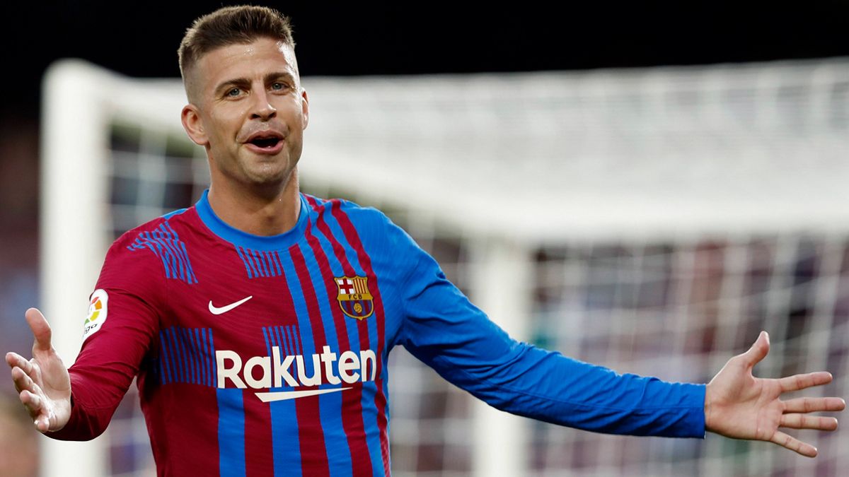 Gerard Piqué celebrando su gol ante la Real Sociedad