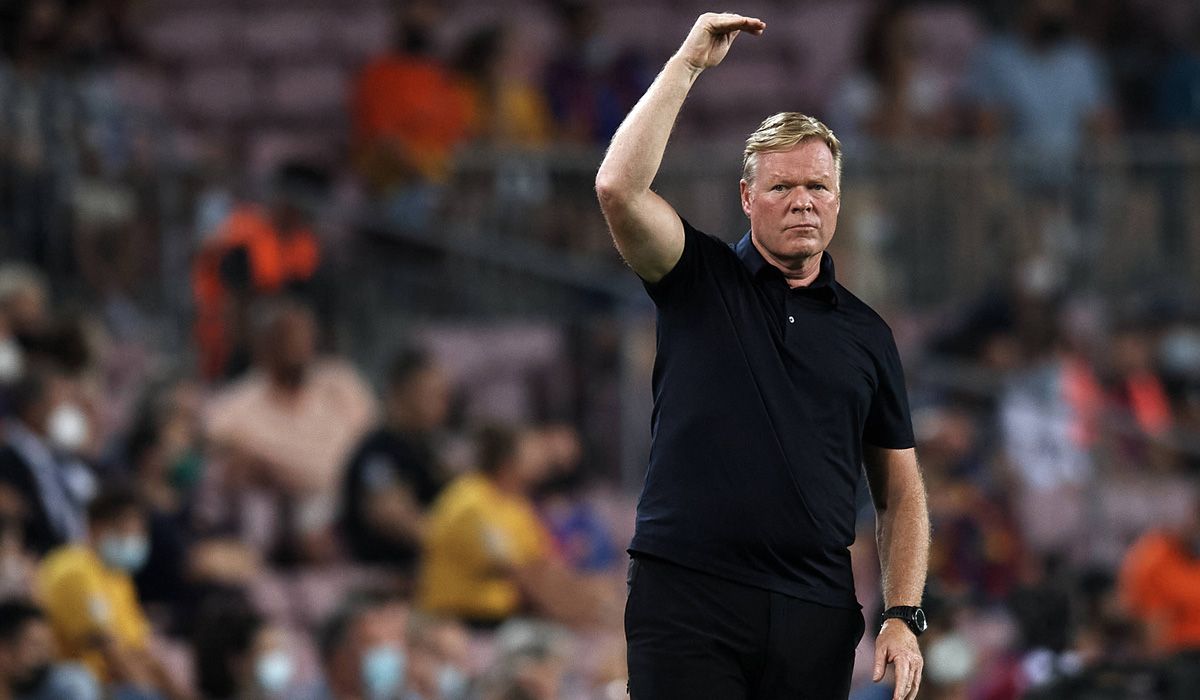 Ronald Koeman durante el partido ante la Real Sociedad