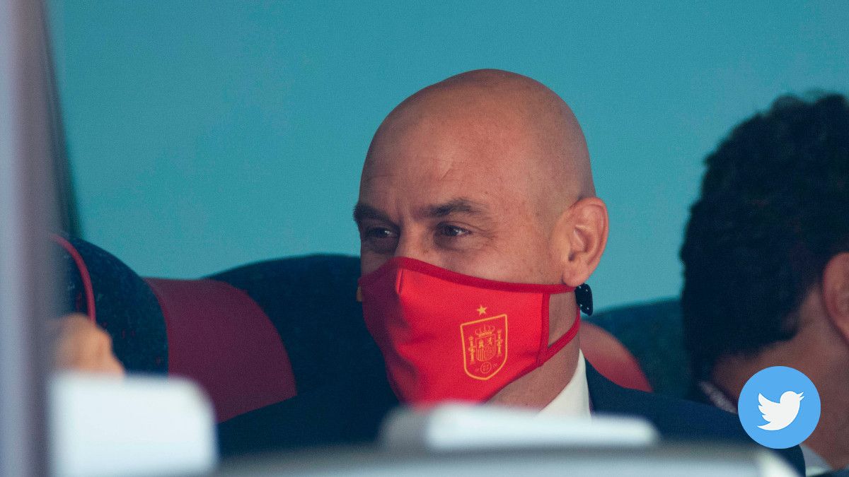 Luis Rubiales criticised in a press conference transmitted by Twitter the agreement of LaLiga and the CVC