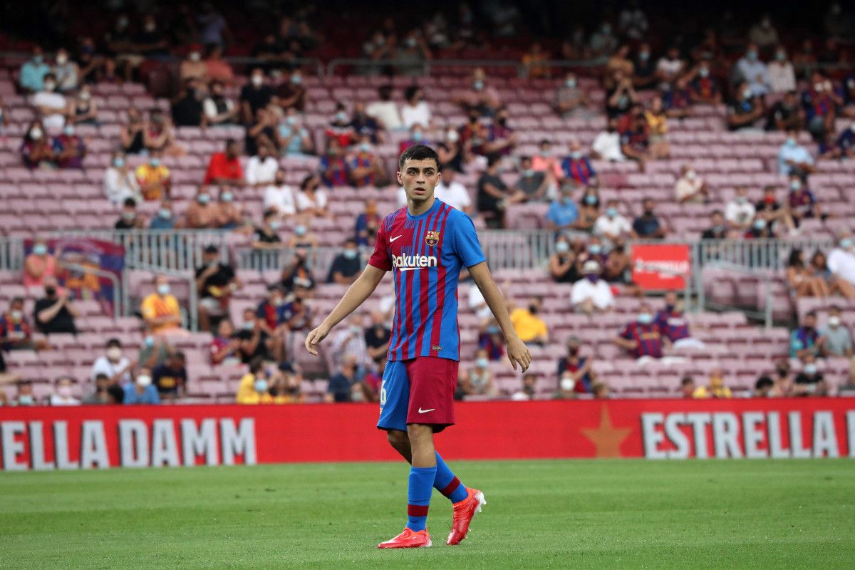 Pedri In the debut of the Barcelona with the Real Sociedad in the season 2021 22