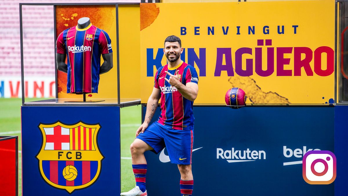 Agüero posted In instagram a brief video of the number that will dress with the Barcelona