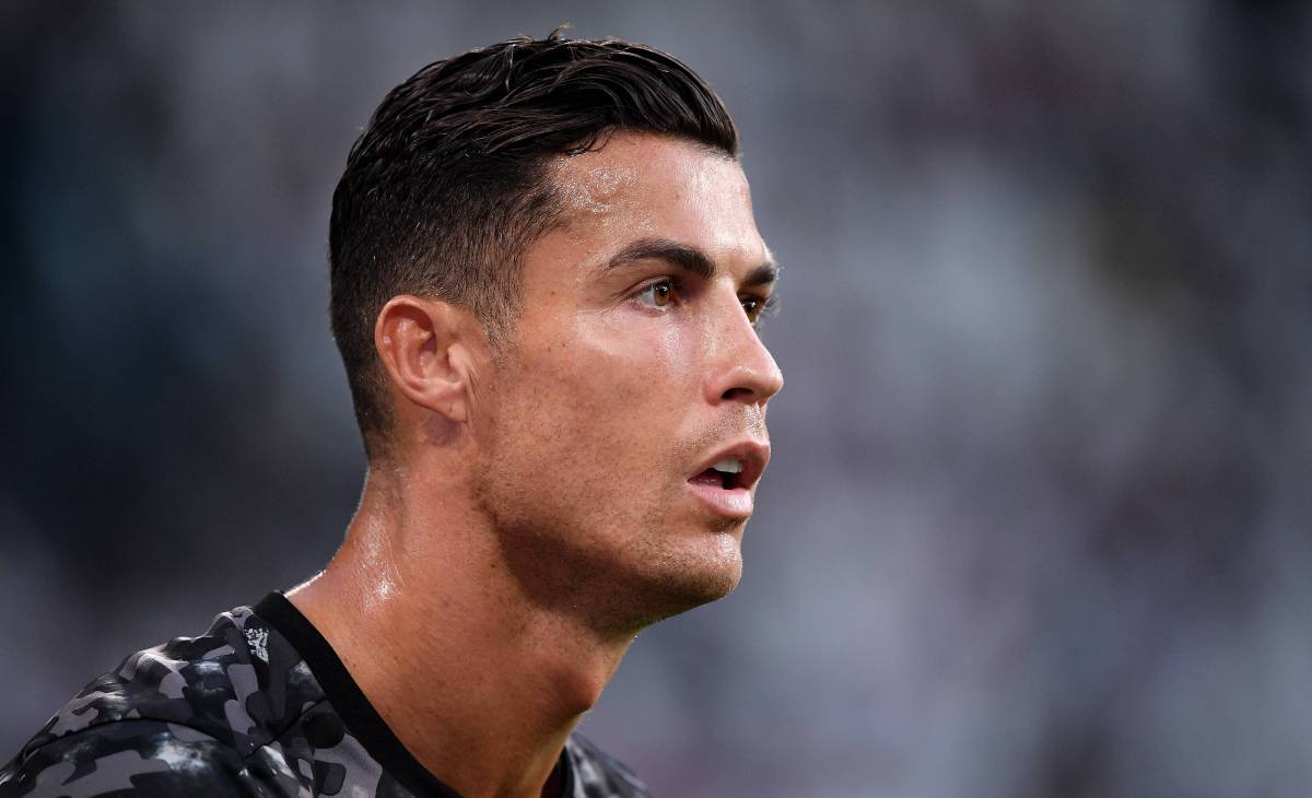 Cristiano Ronaldo, en un calentamiento con la Juventus