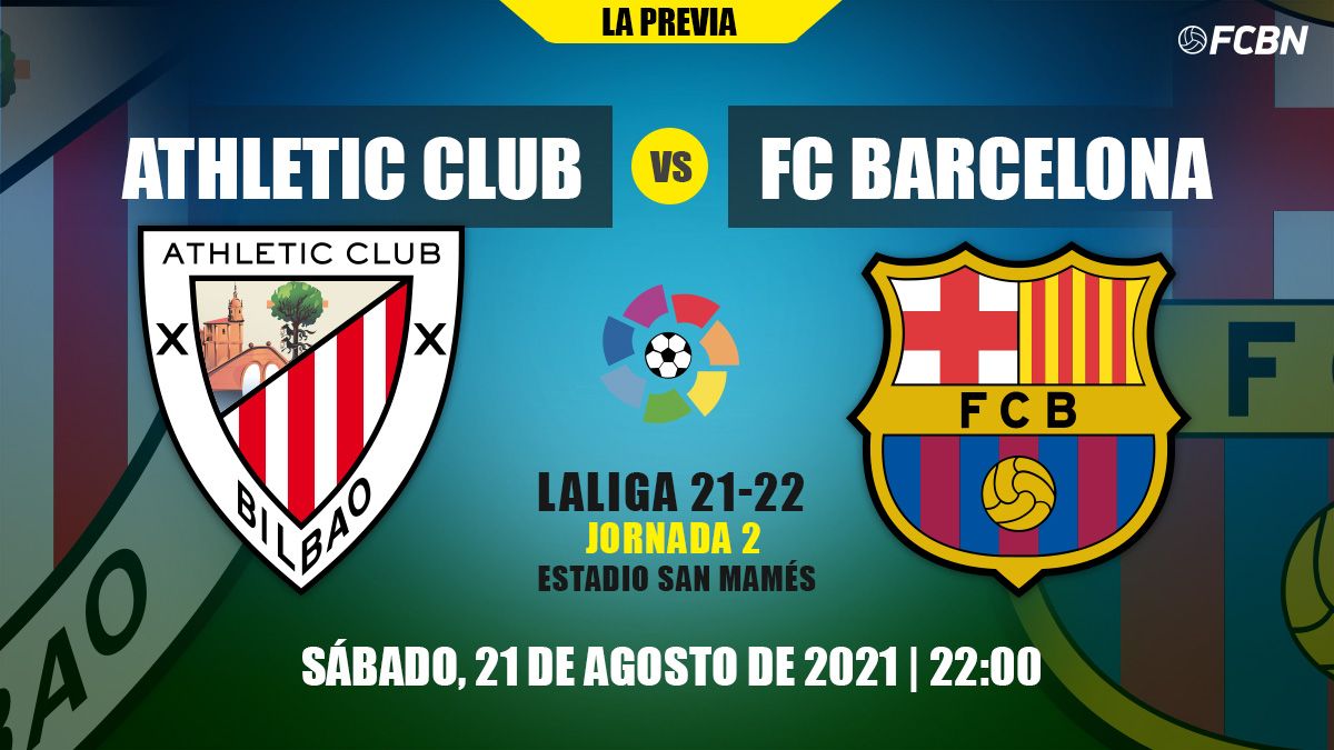 Previous of the Athletic of Bilbao - FC Barcelona of LaLiga