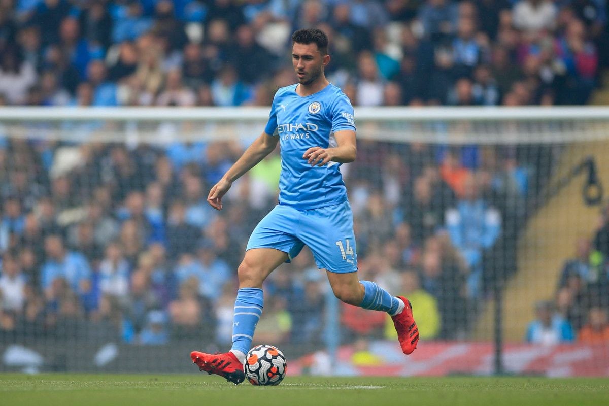 Aymeric Laporte in a match with the Manchester City