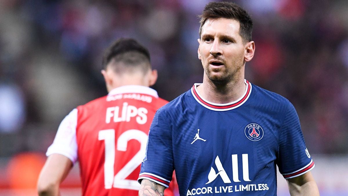 Leo Messi during the Reims PSG