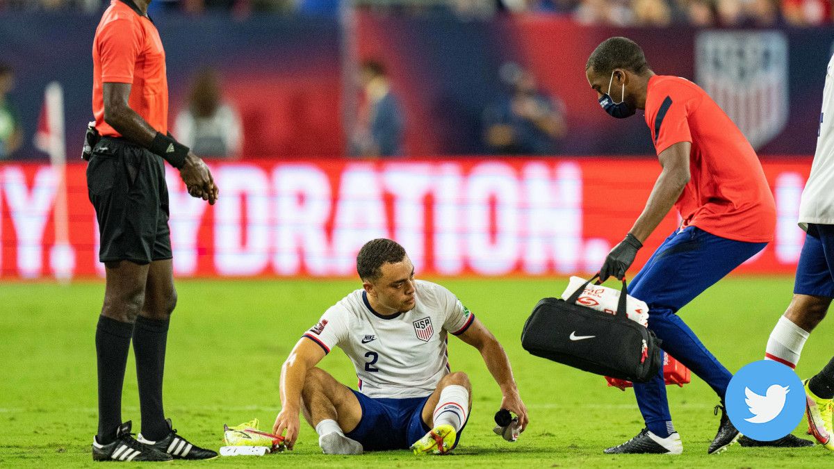 Dest confirmó en Twitter que está lesioonado después del partido de EEUU contra Honduras