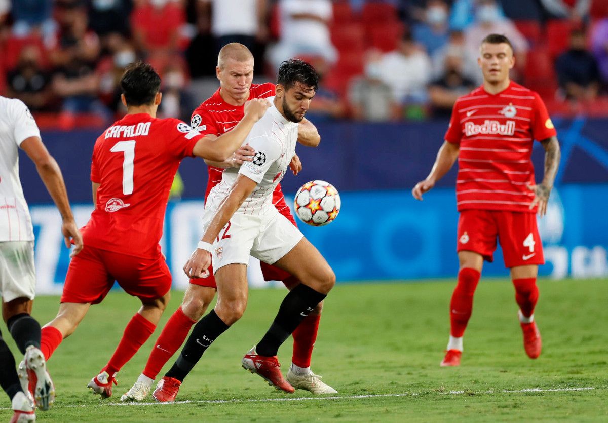 El Sevilla y el Salzburgo en su debut de la Champions League 2021 2022