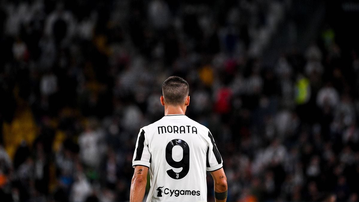Alvaro Morata durante un partido de la Juventus en la Serie A
