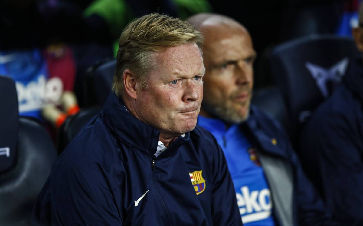 Ronald Koeman, en el banquillo durante el Barça-Granada