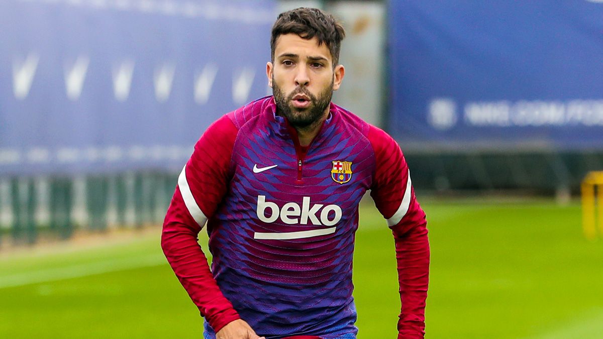 Jordi Alba works to go back  his injury / Image: Twitter Official FCB