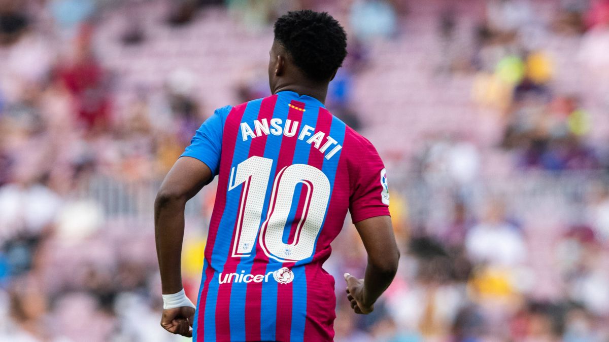 Ansu Fati durante el Barça-Levante de LaLiga