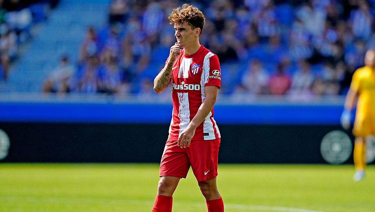 Antoine Griezmann regrets  in front of the Alavés