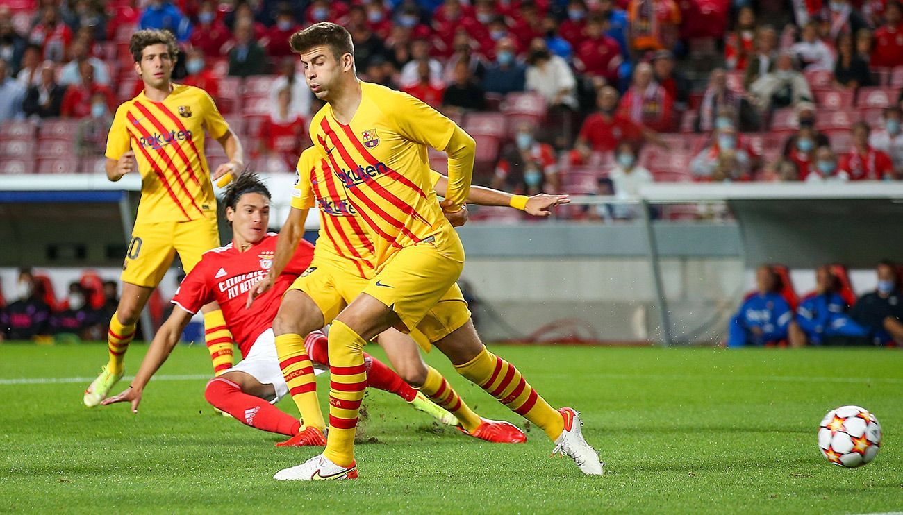 Darwin Núñez marca el 1-0 ante el Barça