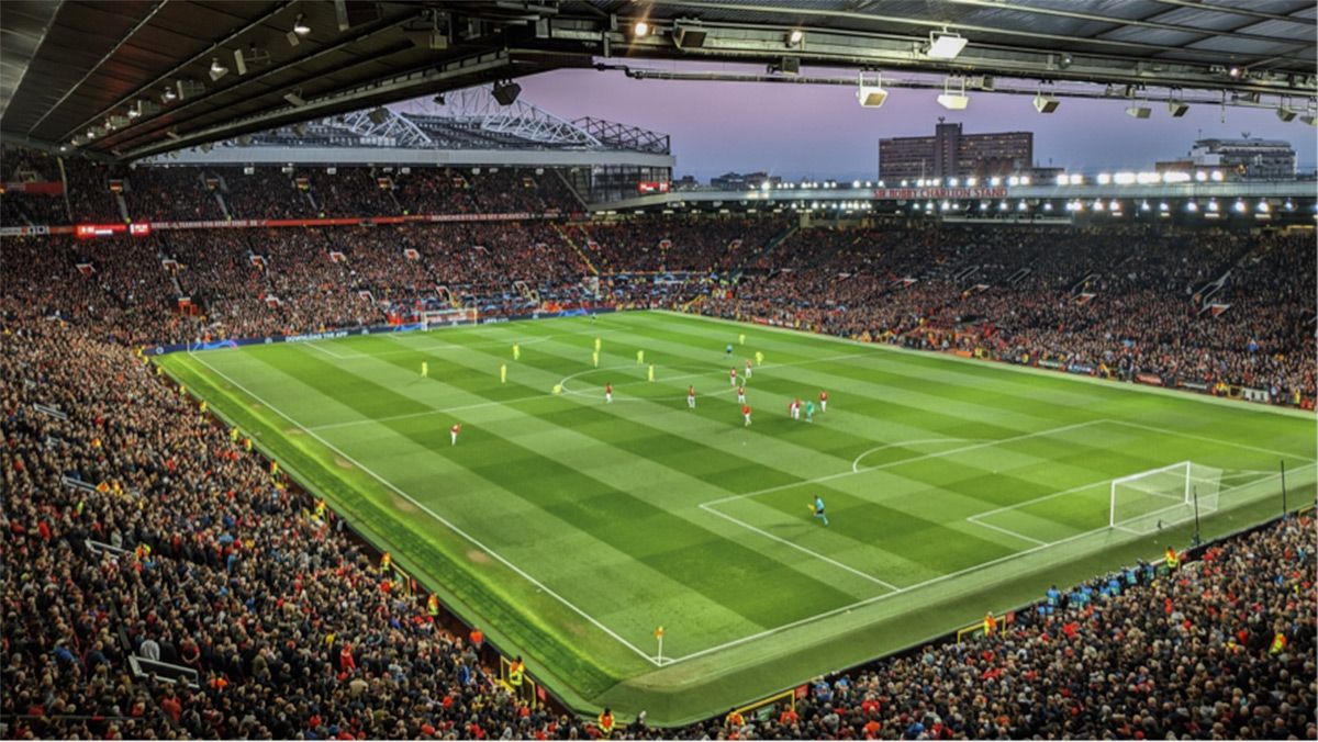 Full stadium during a match of UEFA Champions League