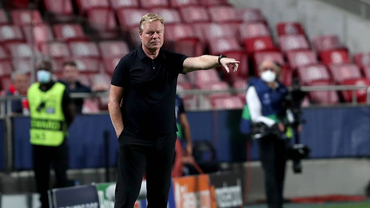 Ronald Koeman, durante el Benfica-Barça