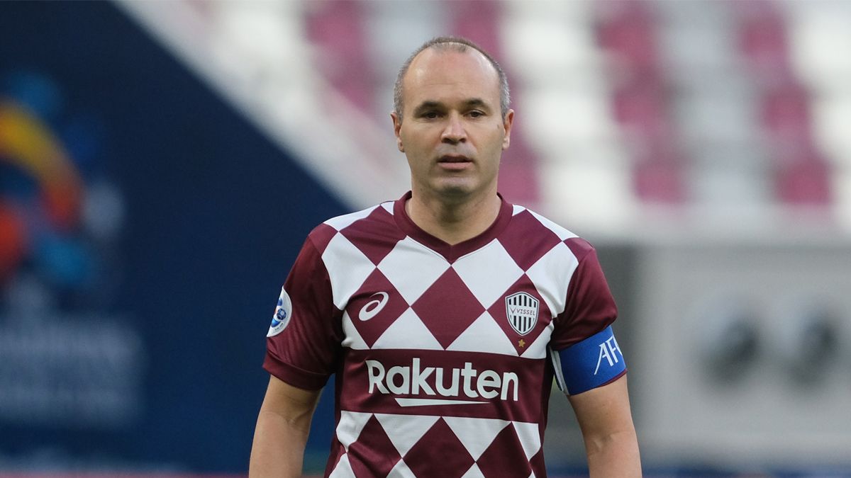 Andrés Iniesta durante un partido con el Vissel Kobe