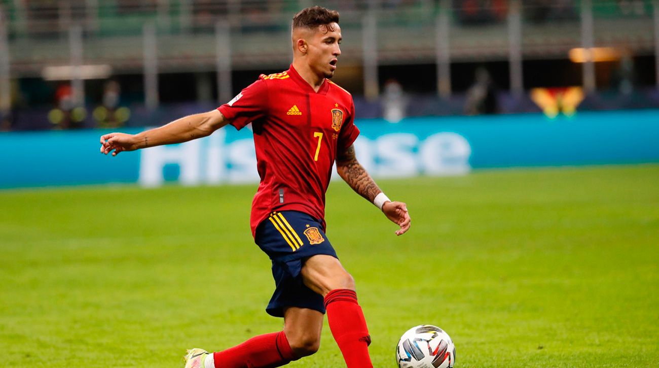 Yéremy en su debut con España / Imagen: Twitter Oficial Selección Española