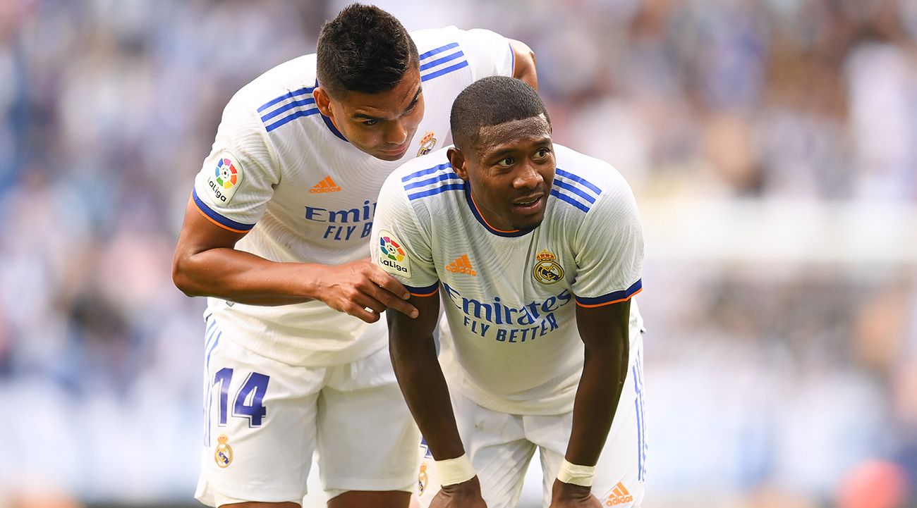 David Alaba y Casemiro en un partido del Madrid