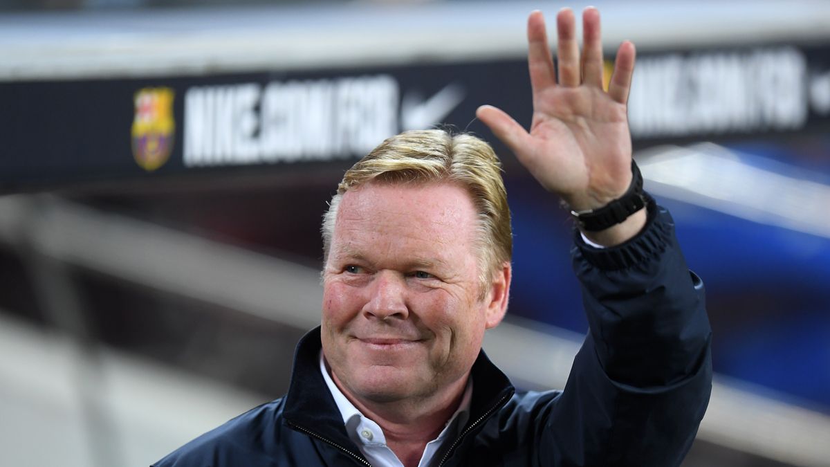 Ronald Koeman during the Barça-Valencia of LaLiga