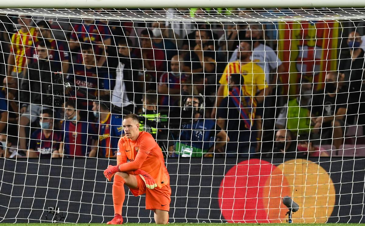 El arco de Ter Stegen no ha quedado en cero en la Champions