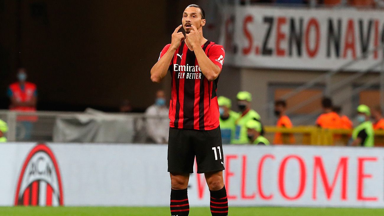 Ibrahimovic en un partido del Milán