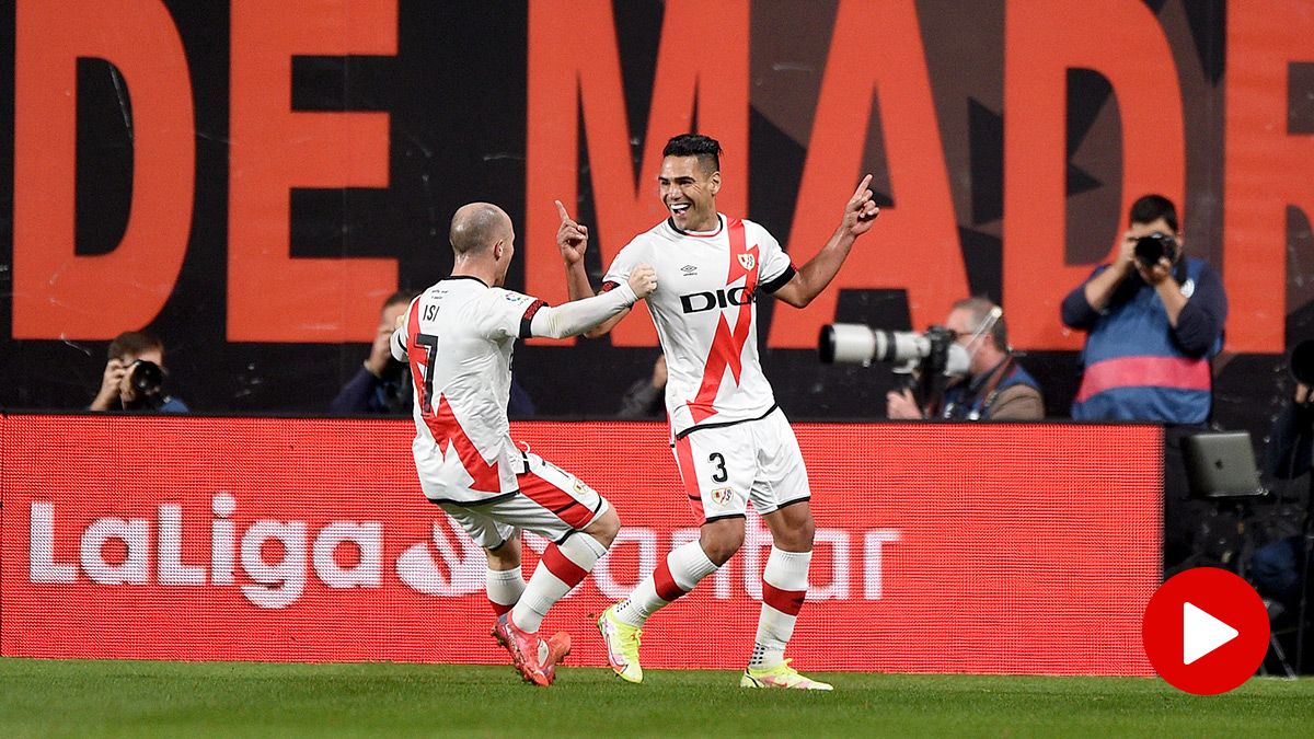 Falcao, celebrando el gol marcado contra el FC Barcelona