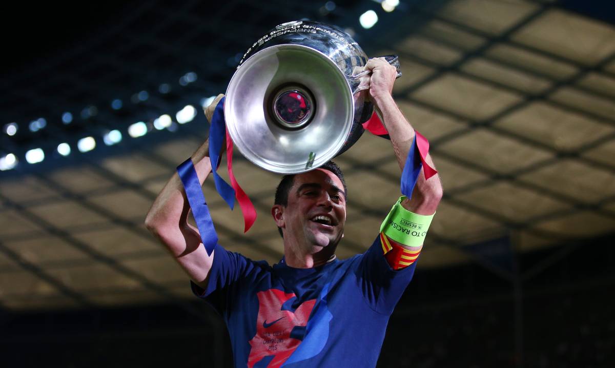 La Champions 2014-15, el último trofeo de Xavi como jugador del Barça