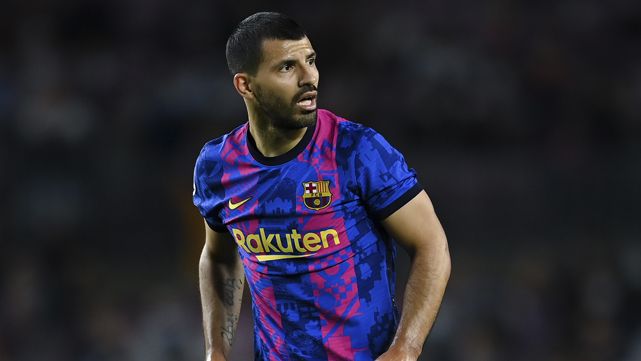 Kun Agüero con el Barcelona