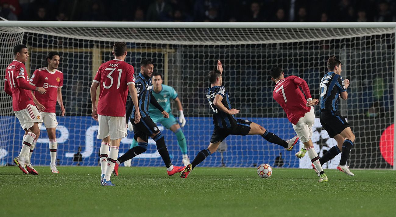 Cristiano Ronaldo en el 2-2 ante la Atalanta