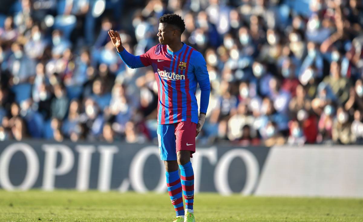 Ansu Fati, durante el Celta-Barça