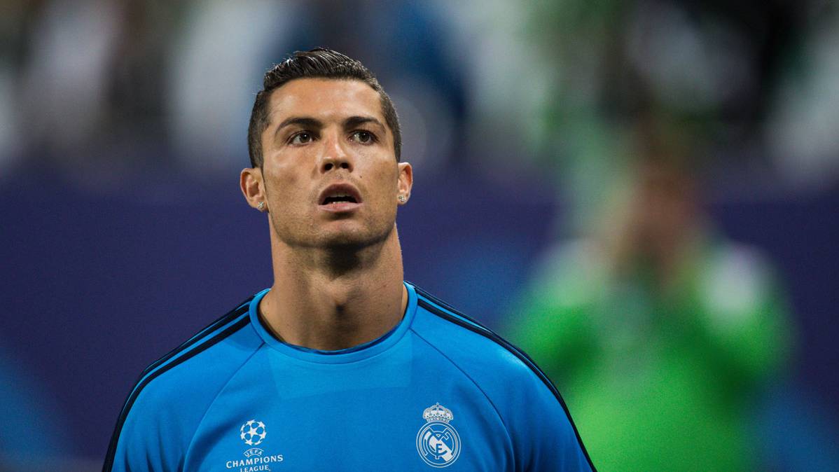 Cristiano Ronaldo, antes del partido contra el Wolfsburgo
