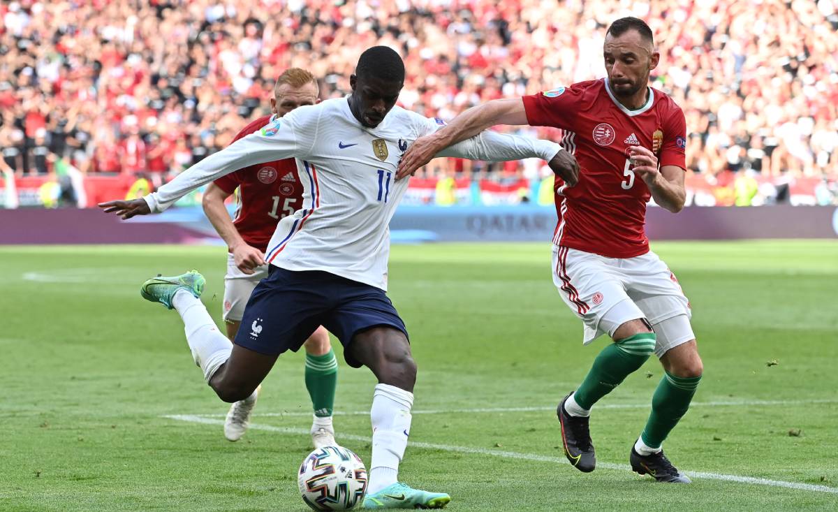 Ousmane Dembélé, en el Hungría-Francia
