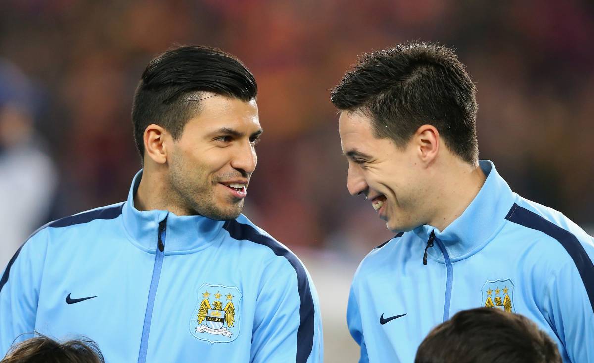 Sergio Agüero y Samir Nasri, en su paso por el Manchester City